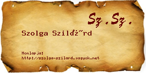 Szolga Szilárd névjegykártya