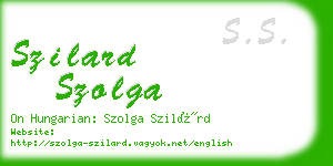 szilard szolga business card